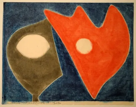 Woodcut Gehr - Moses vor brennendem Dornbusch I. 