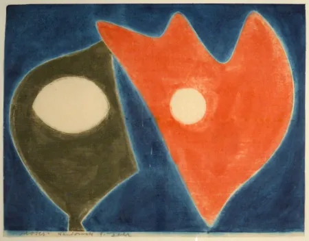 Woodcut Gehr - Moses vor brennendem Dornbusch I