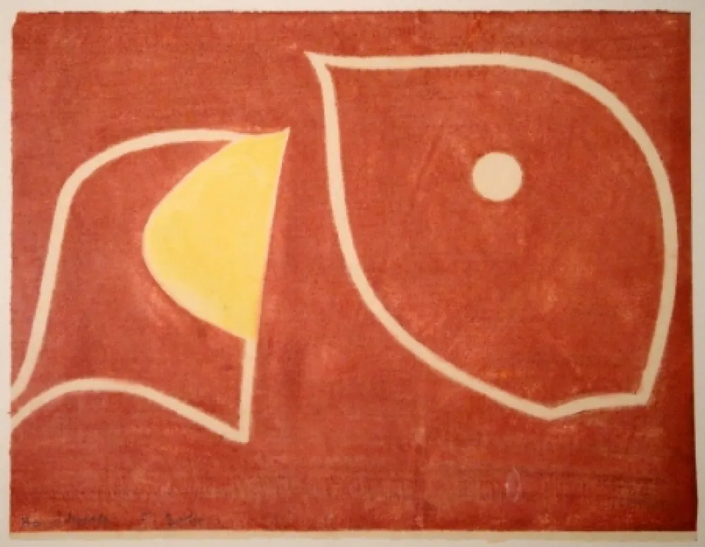 Woodcut Gehr - Moses vor brennendem Dornbusch II. 