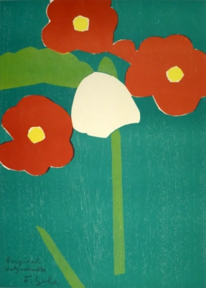 Woodcut Gehr - Schneeglöckchen und Primeln