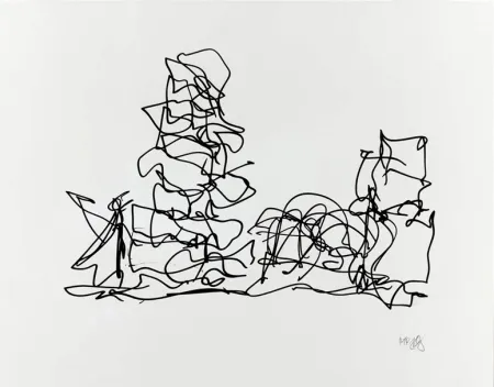 Lithograph Gehry - Brooklyn Atlantic Yards Masterplan