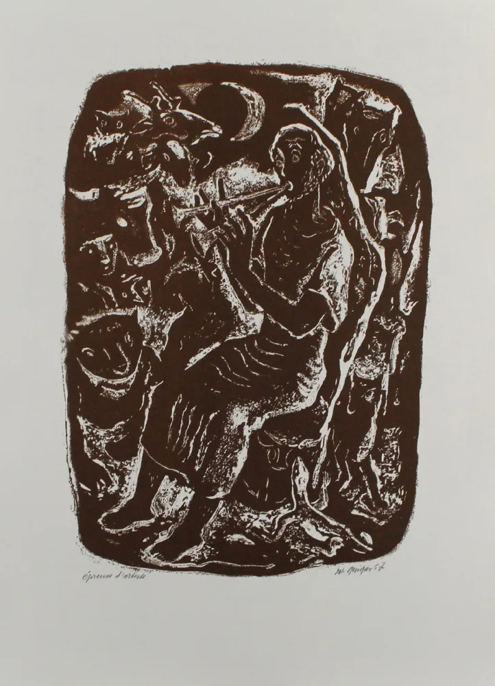 Lithograph Geiger - Orpheus