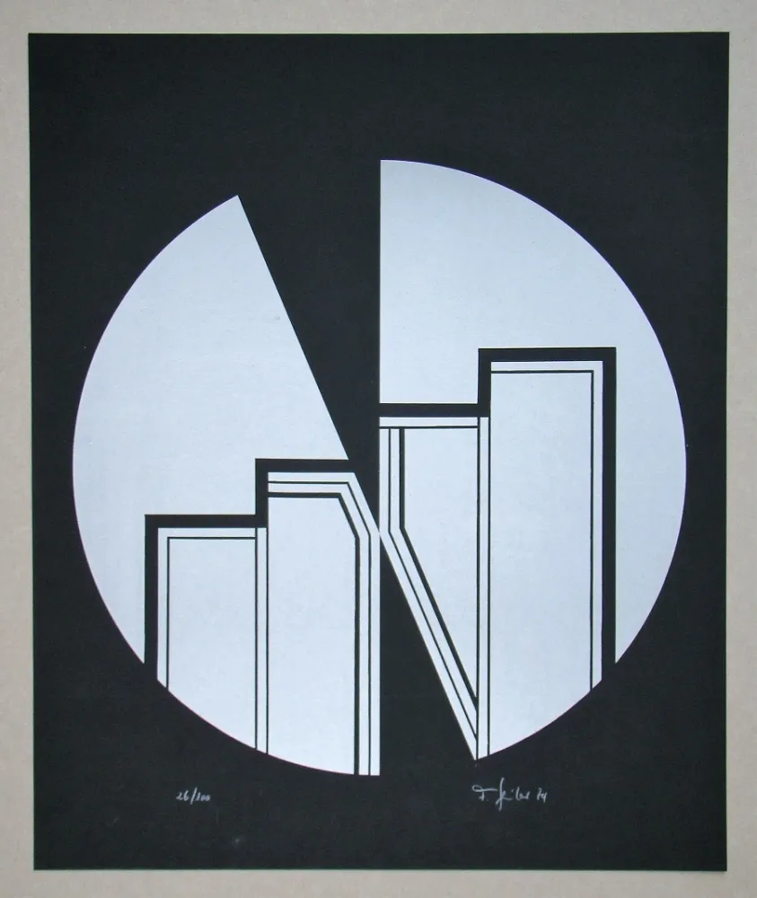 Linocut Geiler - Concrete-constructive Composition