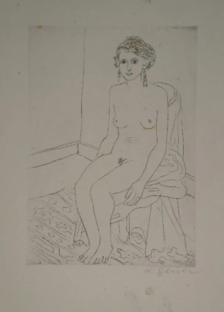 Etching Geiser - Sitzende