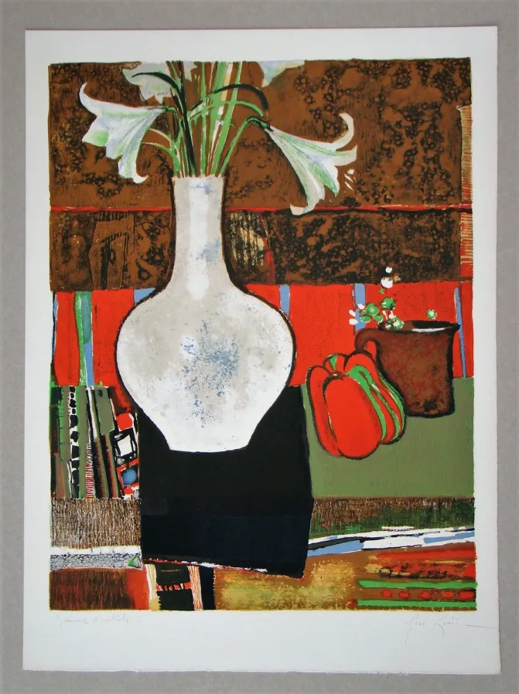 Lithograph Genis - Le poivron