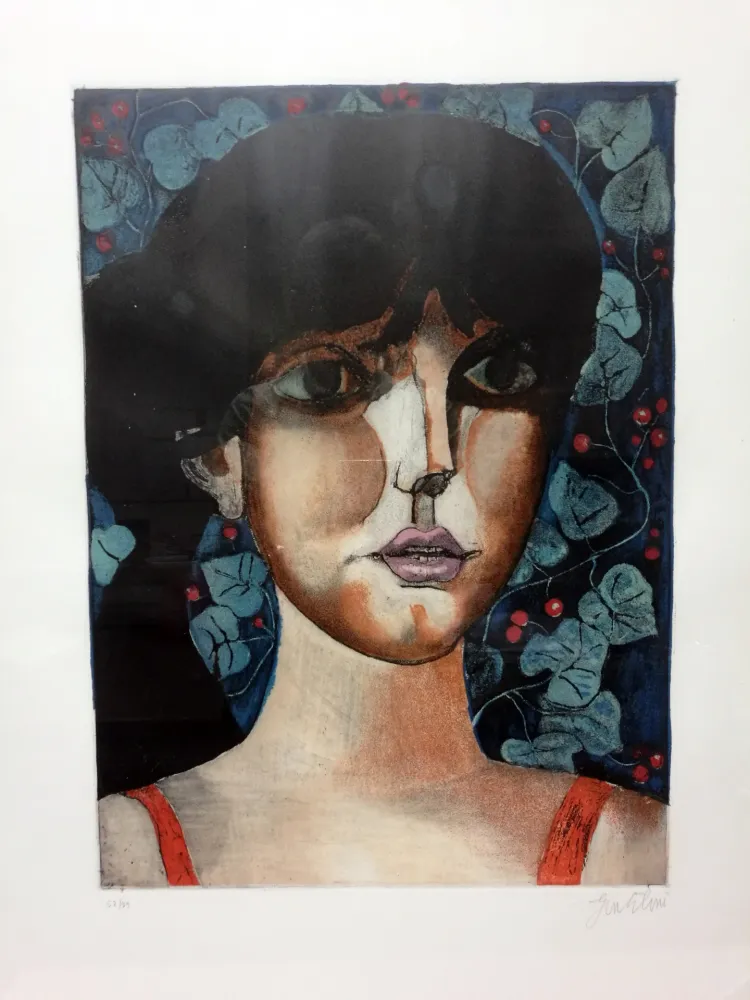 Lithograph Gentilini - Ragazza