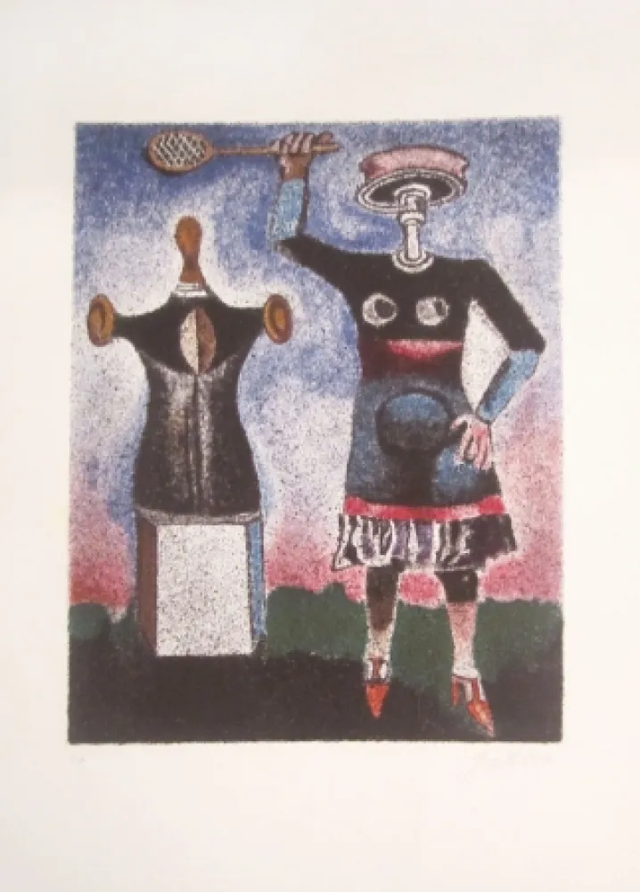 Lithograph Gentilini - Untitled