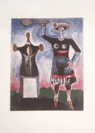 Lithograph Gentilini - Untitled