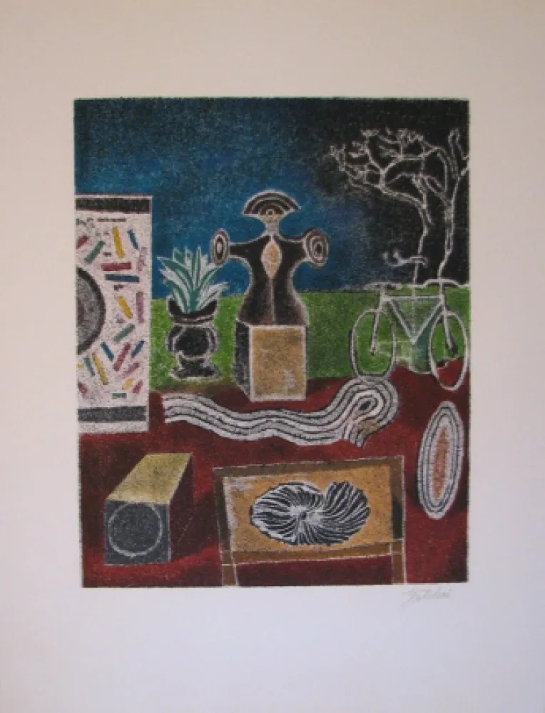 Lithograph Gentilini - Untitled