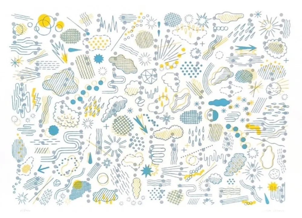 Lithograph Gerner - Météore