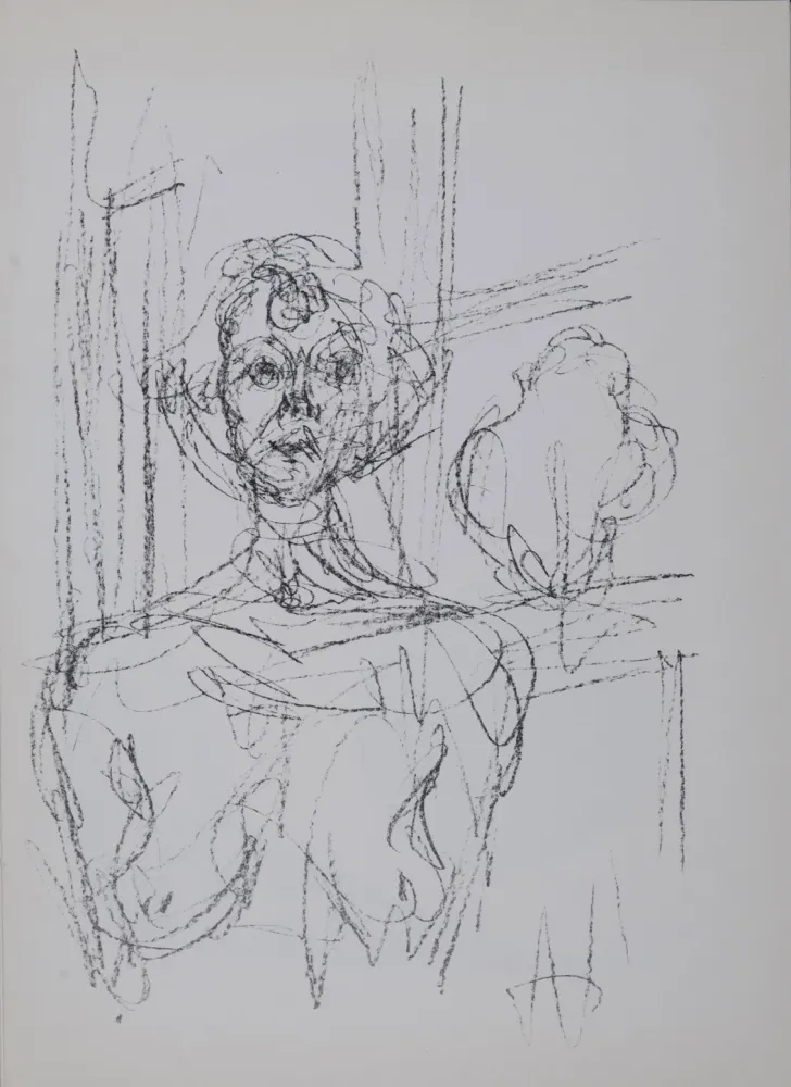Lithograph Giacometti - Annette, 1964