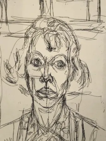 Engraving Giacometti - Annette III