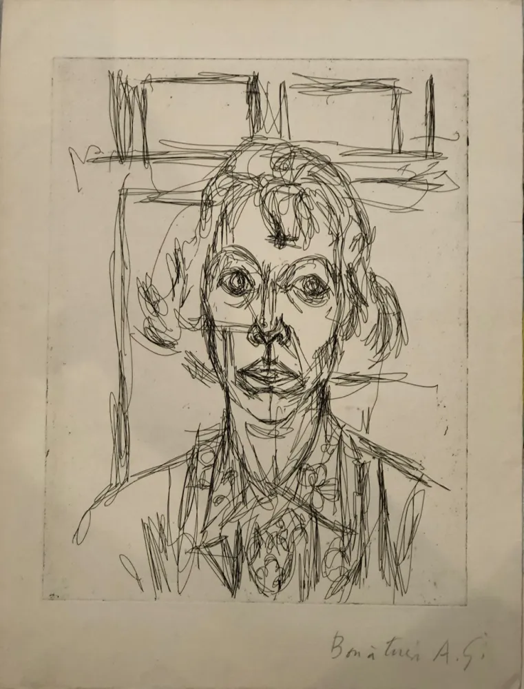 Engraving Giacometti - Annette III