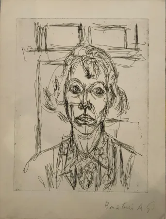 Engraving Giacometti - Annette III