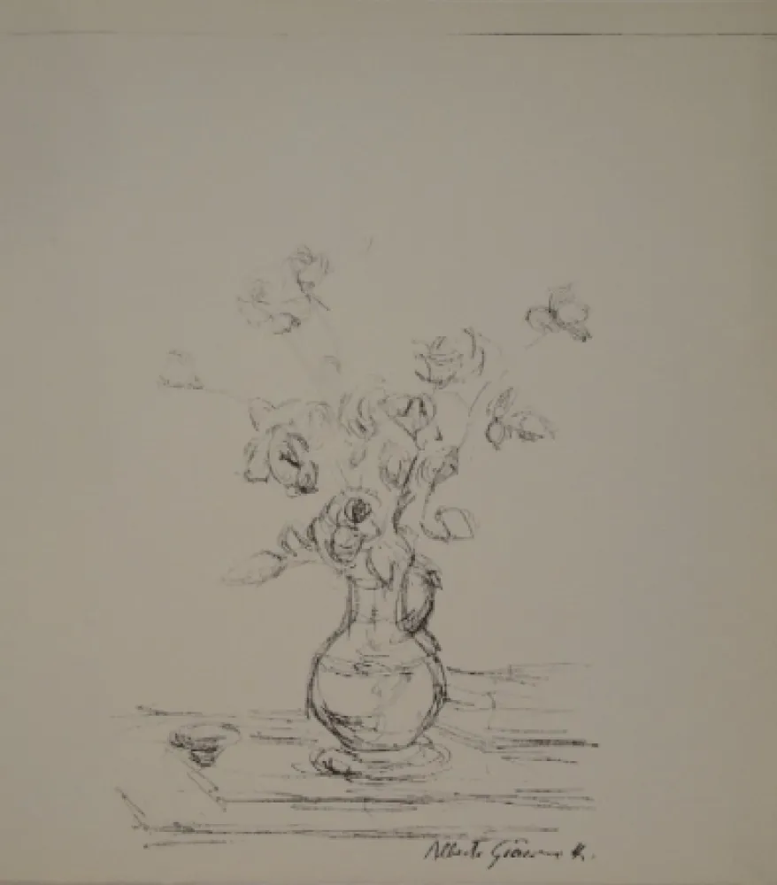 Lithograph Giacometti -  Bouquet dans une cruche I