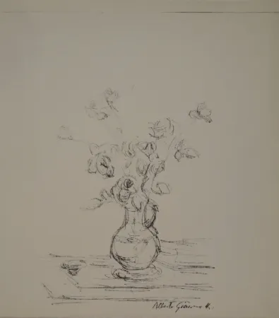 Lithograph Giacometti -  Bouquet dans une cruche I