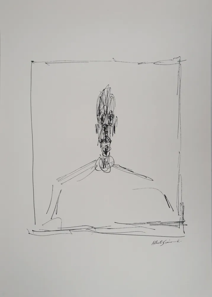 Lithograph Giacometti - Buste d'homme
