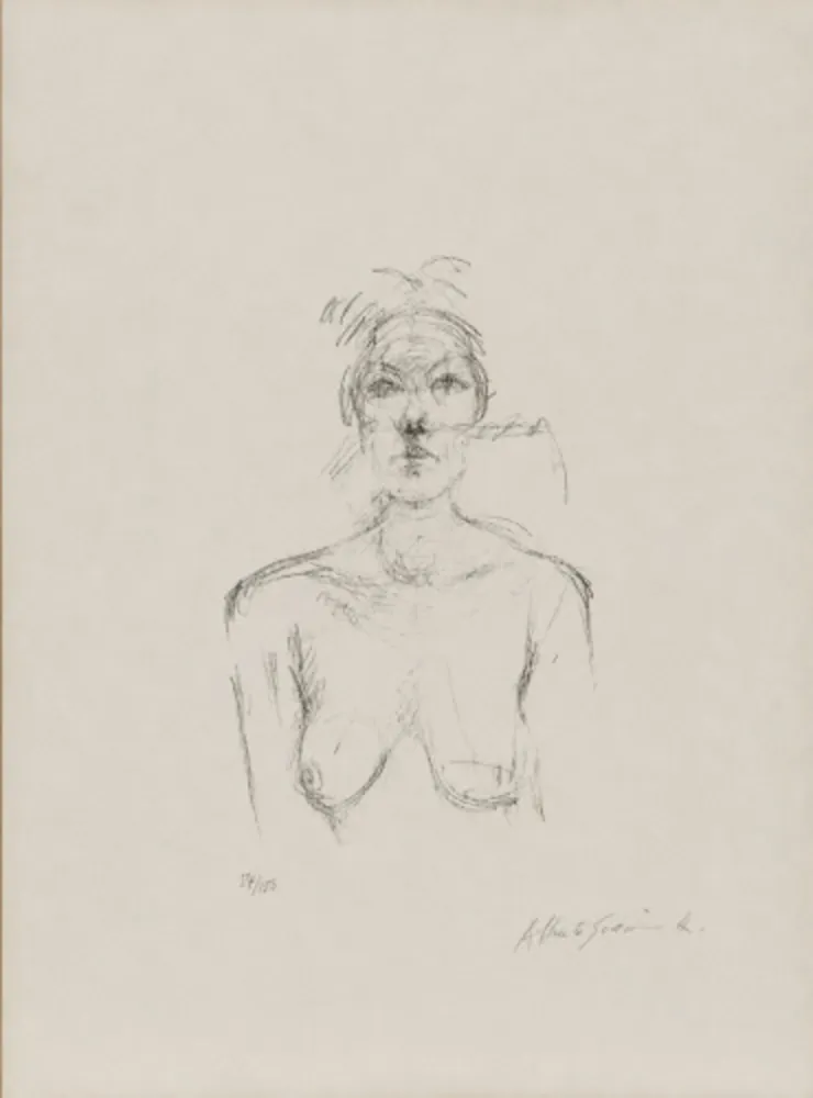 Lithograph Giacometti - Buste II