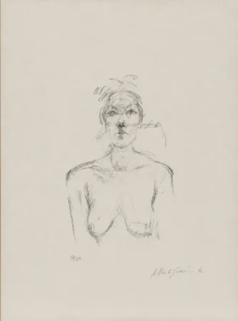 Lithograph Giacometti - Buste II
