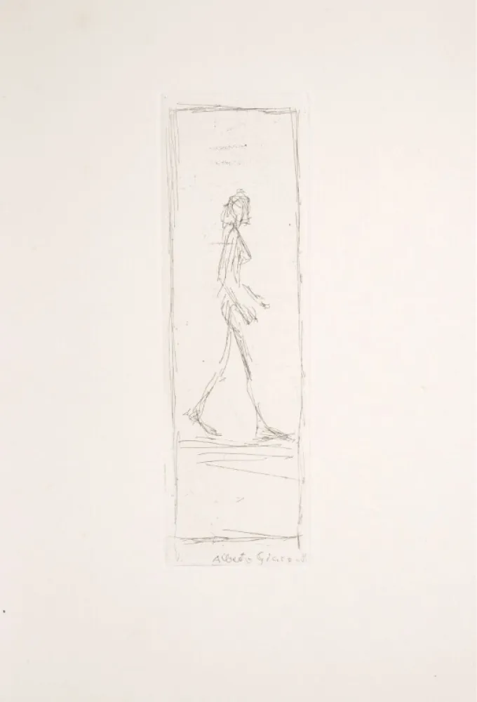 Engraving Giacometti - Femme qui marche 1955