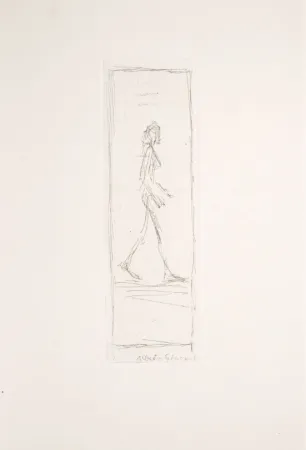 Engraving Giacometti - Femme qui marche 1955