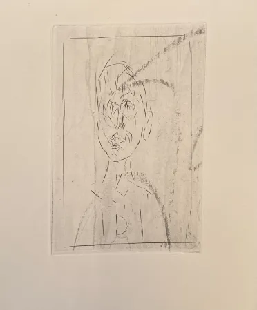 Etching Giacometti - Histoire de rats D II