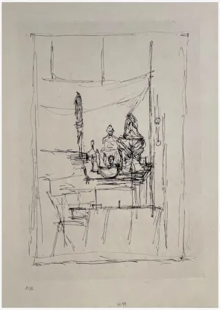 Engraving Giacometti - La magie quotidienne (l'atelier)
