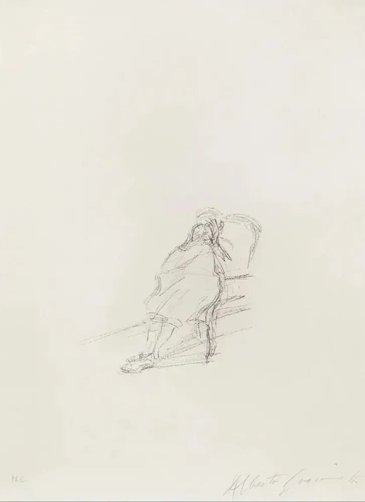 Lithograph Giacometti - La Mère de l’artiste assise III