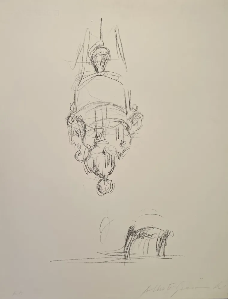 Lithograph Giacometti - La suspension