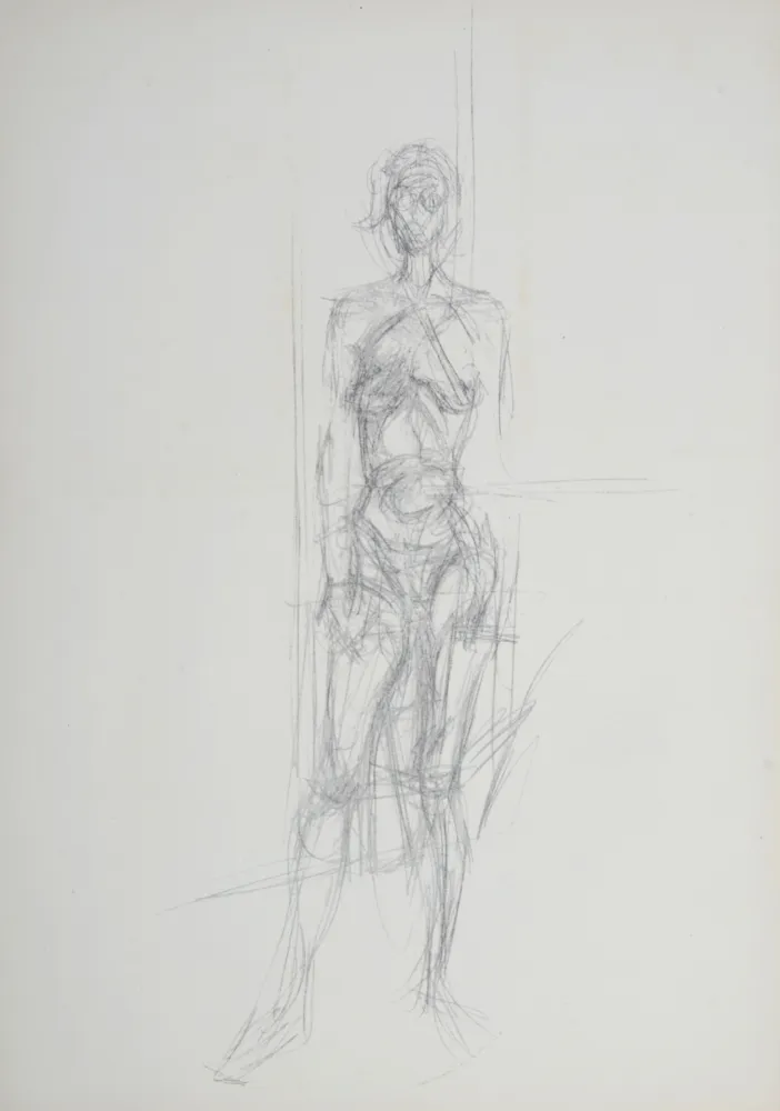 Lithograph Giacometti - Nu debout, 1954