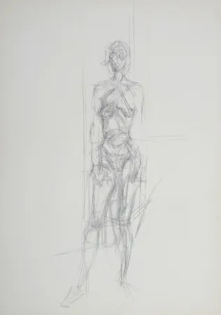 Lithograph Giacometti - Nu debout, 1954