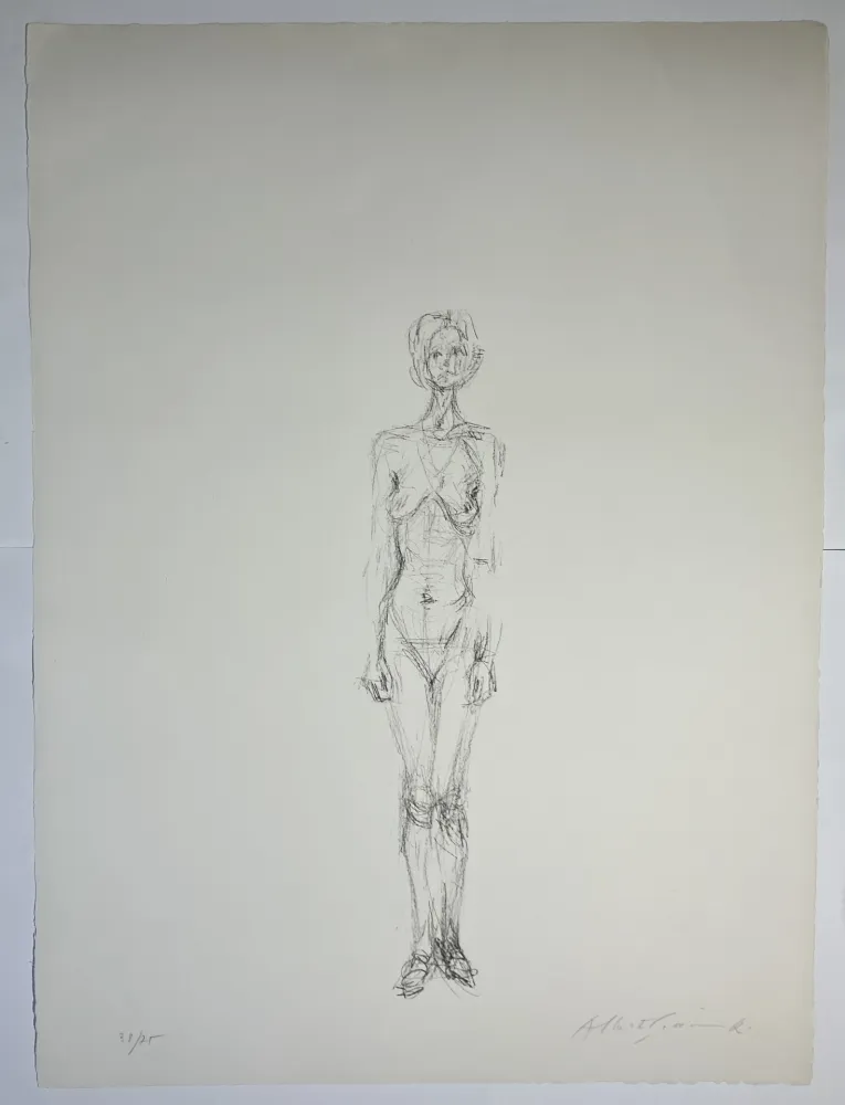 Lithograph Giacometti - Nu Debout II, 1961