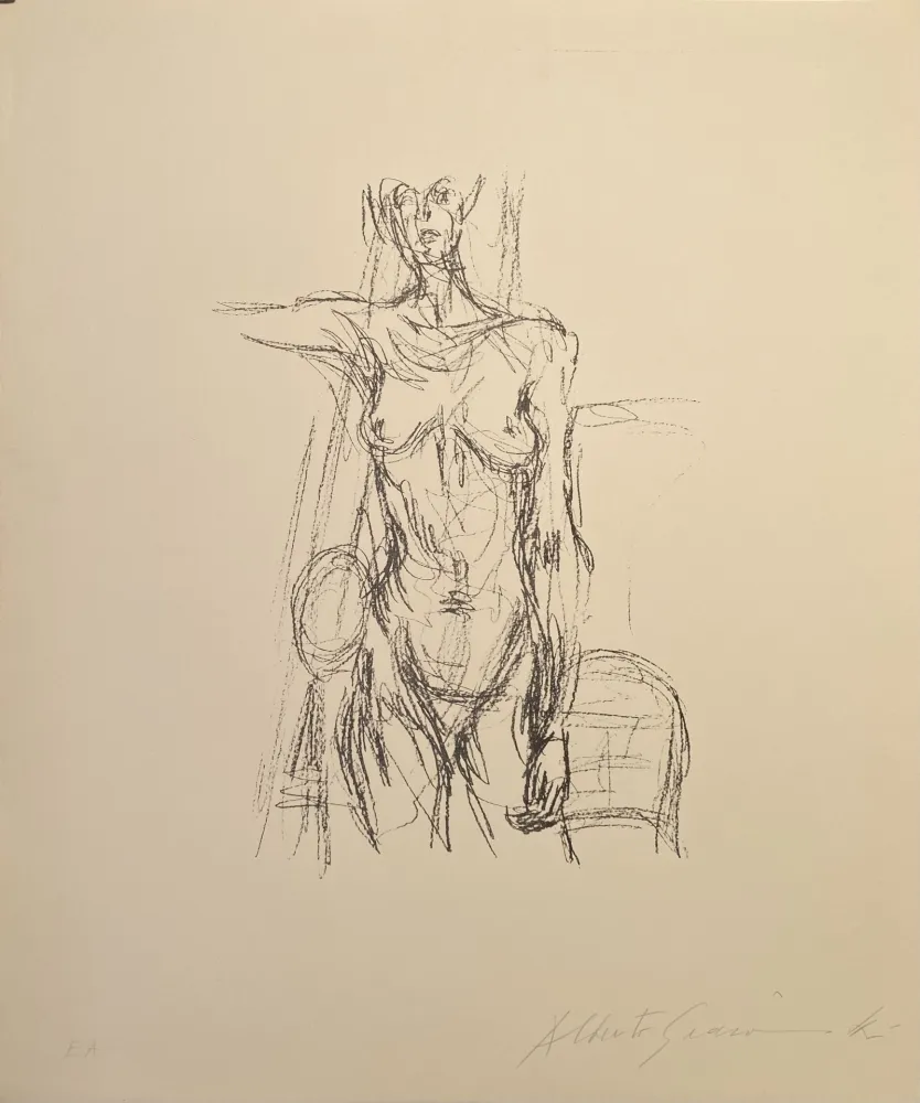 Lithograph Giacometti - Nue - Lust 161 signed