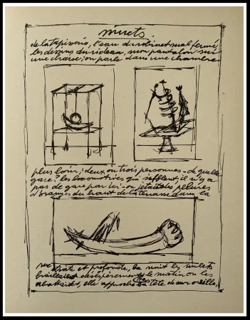 Lithograph Giacometti - OBJETS MOBILES ET MUETS II