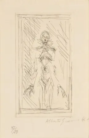 Etching Giacometti - Small Standing Nude