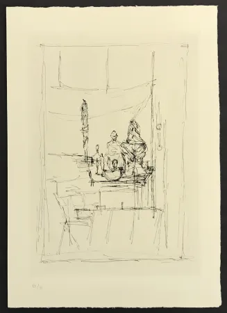 Etching Giacometti - Studio from La Magie Quotidienne