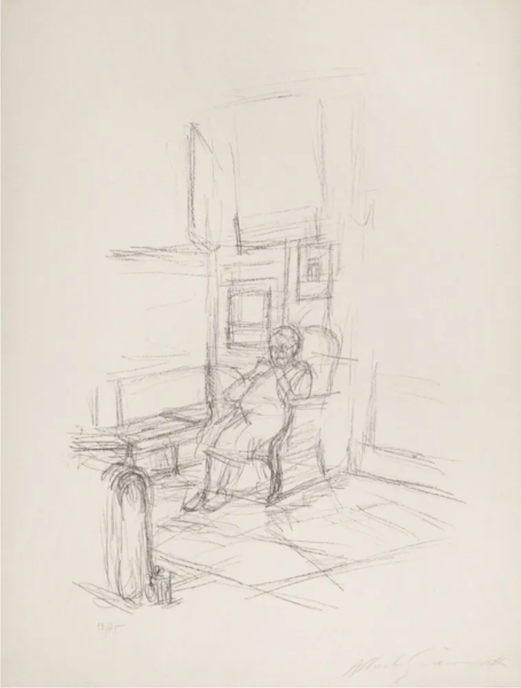 Lithograph Giacometti - The artist's mother sitting in front of the stove