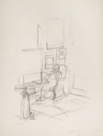 Lithograph Giacometti - The artist's mother sitting in front of the stove