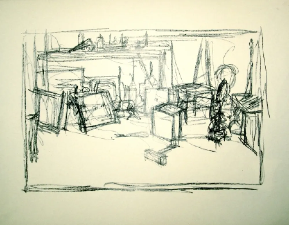 Lithograph Giacometti - Untitled