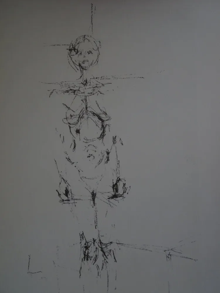 Lithograph Giacometti - Woman standing