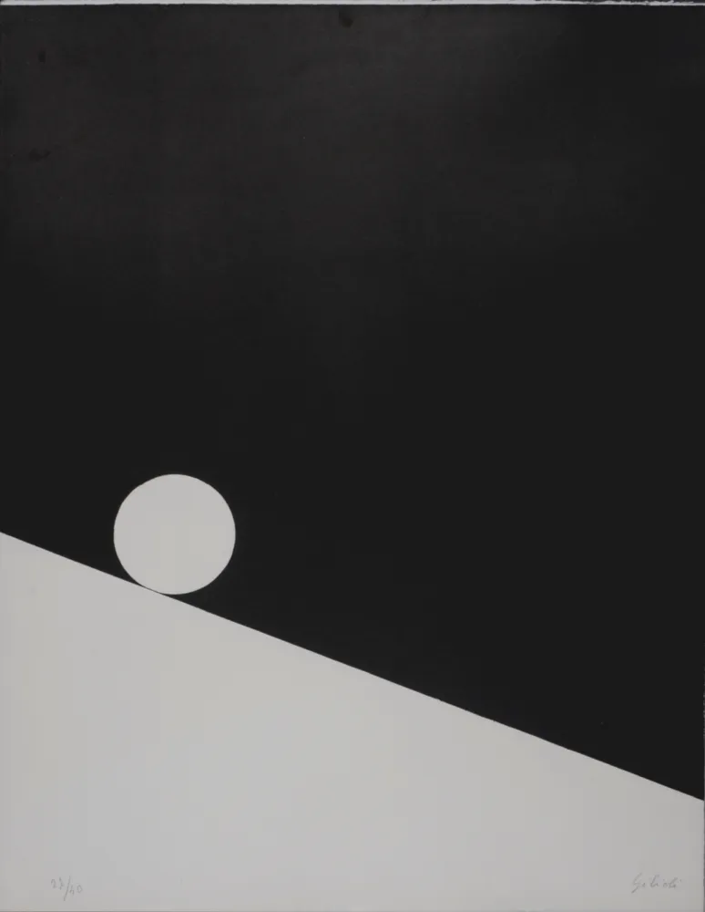Screenprint Gilioli - Black Composition, c. 1970s -  Hand-signed!