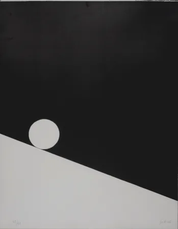 Screenprint Gilioli - Black Composition, c. 1970s -  Hand-signed!