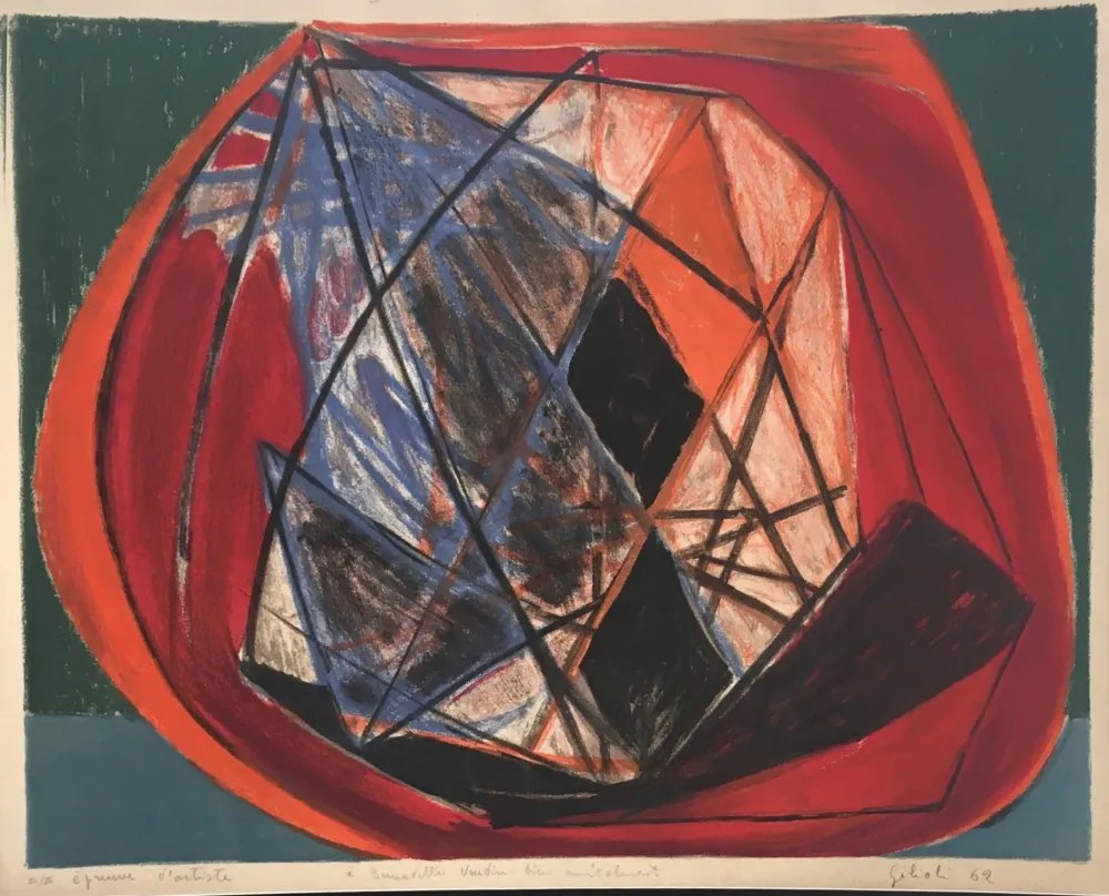 Lithograph Gilioli - Composition