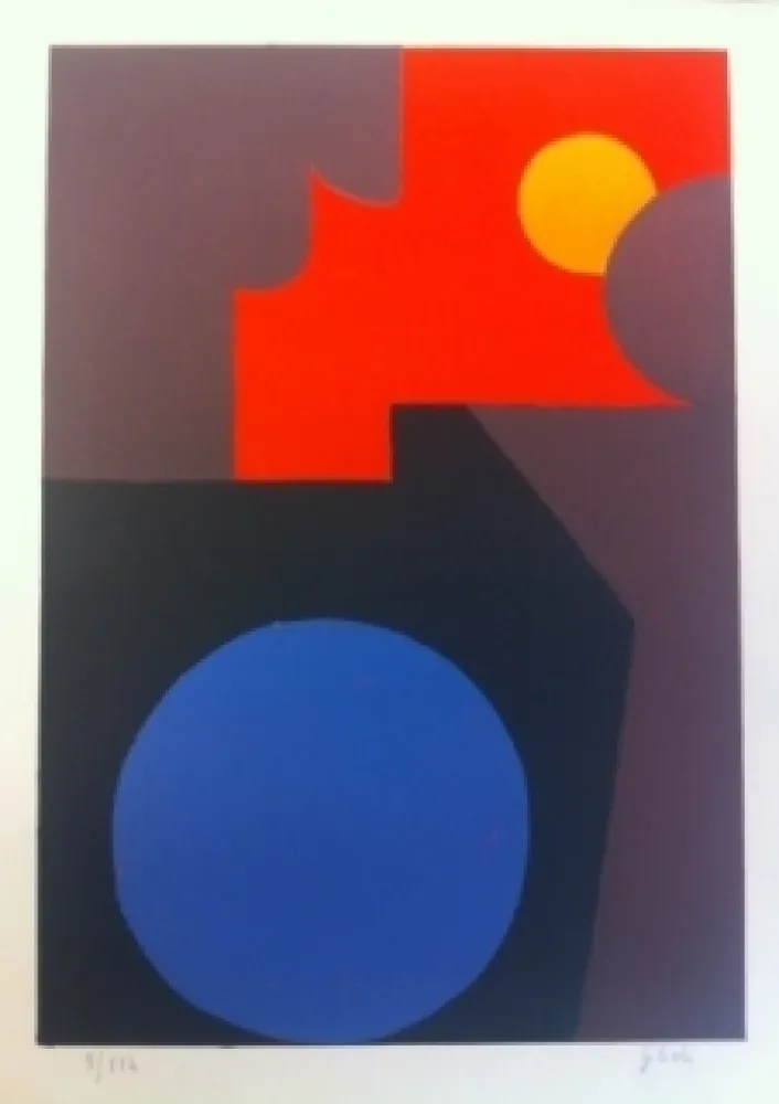 Lithograph Gilioli - Composition IV