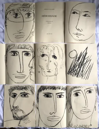 Lithograph Gilioli - Hérodiade Mallarmé - 7 lithographies - ed. Les Cent Une