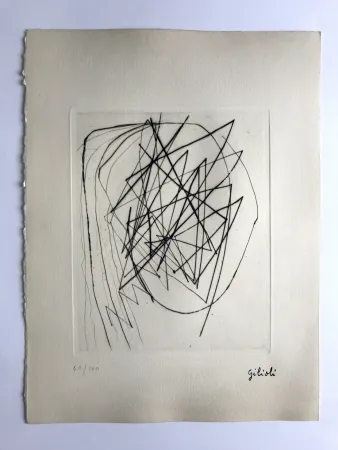 Etching Gilioli - Sans titre (d'après un dessin de 46)