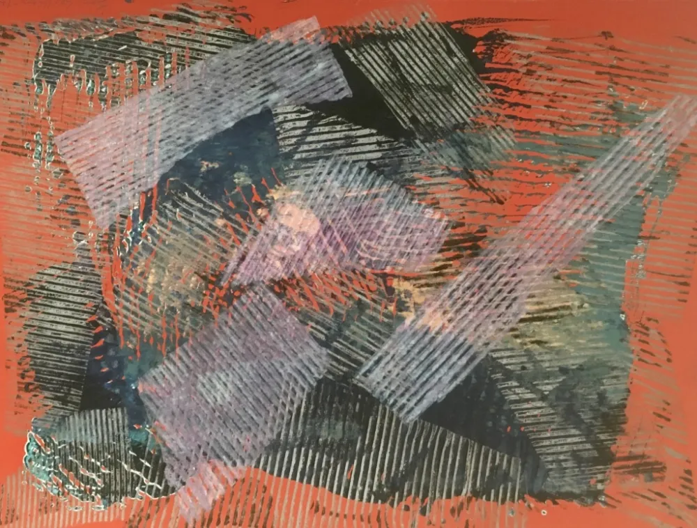 Collograph Gilliam - Beat on Boxes