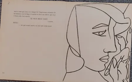 Lithograph Gilot - PAGES  D AMOUR 