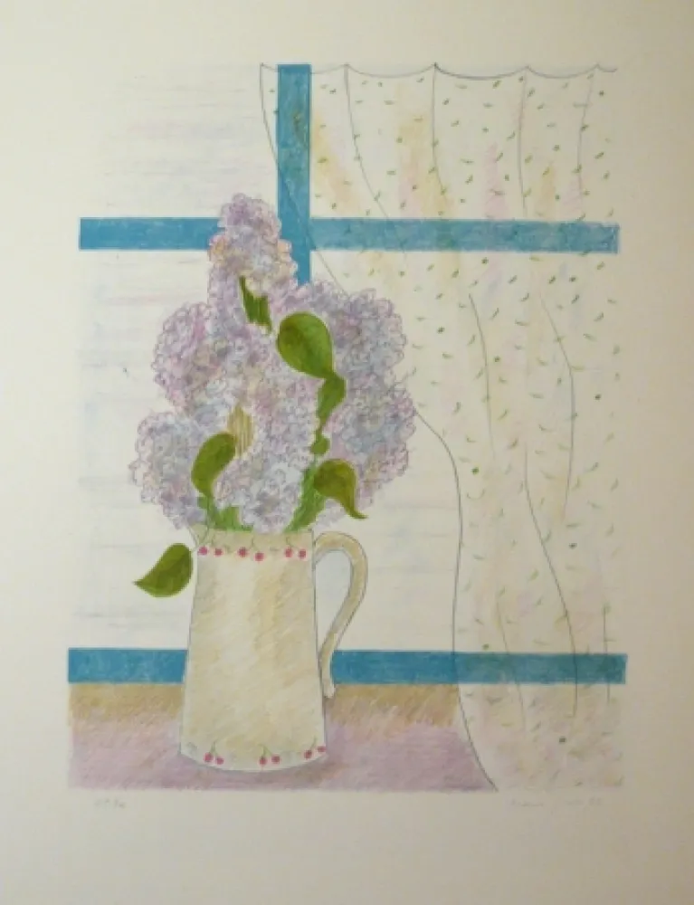 Lithograph Girona - ELS LILAS