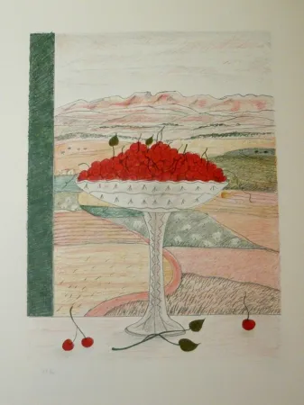 Lithograph Girona - FRUITERA I CIRERES